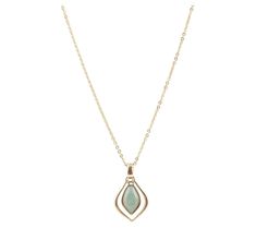 Evoke a sense of elegance with the Barse Artisan Crafted Melita green aventurine pendant. This golden bronze necklace features a unique, bezel-set green aventurine stone. The high-polished detail and abstract shape make it a standout addition to any jewelry collection. From Barse Jewelry. Green Aventurine Stone, Aventurine Stone, Bronze Necklace, Artisan Craft, Green Aventurine, Abstract Shapes, Jewelry Collection, Jewelry Necklaces, Chain