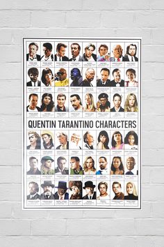 a poster with many people on it in front of a white brick wall that says queen tarafini tarranto characters