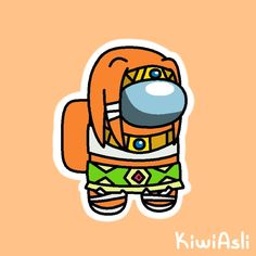 an animal with a backpack on it's back and the words kiwaki written in