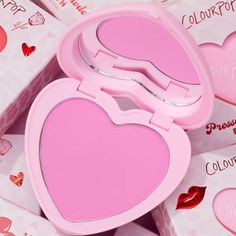 ColourPop®: Hot 2 Touch | Cool-Toned Hot Pink Pressed Powder Blush Heart Blush, Creme Blush, Cupid's Bow, Cupids Bow, Kawaii Stuff, Colour Pop, School Dance, School Dances, Powder Blush