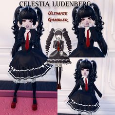 #dresstoimpress #roblox #dti #danganronpa #celestialudenberg Danganronpa Dress To Impress, Cosplay Dress To Impress, Celestia Ludenberg, Aesthetic Roblox Royale High Outfits, Dti Outfits, Royale High, Danganronpa Characters