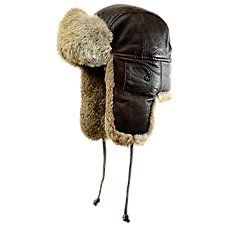 The Crown Cap\u00ae Vintage Leather Rabbit-Trimmed Aviator Hat features a soft and supple cowhide garment leather exterior for a fine, functional, and fashionable shell. Trimmed with real rabbit fur, this bomber features a 100% polyester quilted lining (and interlining) for lasting warmth and comfort. Professionally clean only. Imported.Manufacturer style #: 2-96420. \u000a \u000a Shell: 100% vintage cowhide leather \u000a Trim: 100% rabbit fur \u000a Lining/Interlining: 100% polyester \u000a Cl Crown Cap, Aviator Hat, Stylish Caps, Natural Clothing, Vintage Hats, Vintage Hat, Fur Hat, Cold Weather Accessories, Rabbit Fur