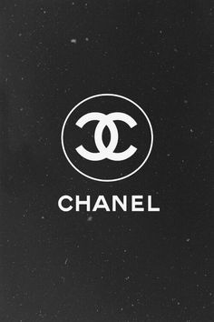 the chanel logo is shown in black and white