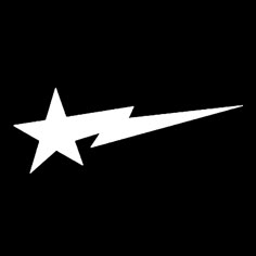 a white star on a black background