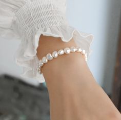 Our Cara Freshwater Pearl Bracelets are a beautiful collection of pearls found in rivers and lakes. These stunning bracelets are chic, elegant, and wardrobe-essentials. No matter the occasion, pearls are always a good idea. Luxury Pearl Chain Beaded Bracelets For Wedding, Cheap Pearl Bracelet With Round Beads, Cheap Summer Pearl Bracelet For Beach, Moon Bracelet, Pearl Bracelets, Freshwater Pearl Bracelet, Pink Bracelet, Blue Bracelet, Crystal Rings