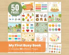 the 50 pages of my first busy book includes 60 different pages