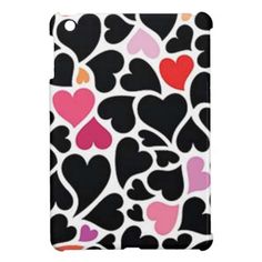 a cell phone case with hearts on it