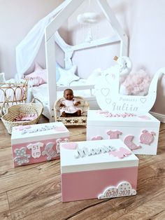 Erinnerungskiste Baby Name Boxes, Toddler Bed, Home Decor, Home Décor