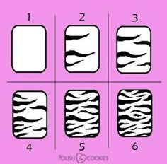 Polish Cookies, Beginner Nail Designs, Zebra Print Nails, Animal Print Nails Art, Business Nails, Acrylic Nails At Home, Zebra Nails, Art Deco Nails, Beauty Boost