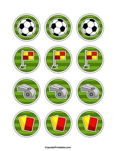 soccer stickers with different colors and designs