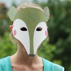 DIY Creature Mask - TREEHOUSE kid and craft Paper Mask Diy, Bear Mask, Imagination Toys, Dramatic Play Preschool, Tree House Kids, Bear Images, Paper Puppets, Folding Origami, Fox Mask