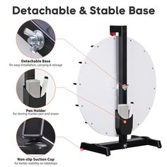 an image of a satellite dish with instructions on how to set up the base for it