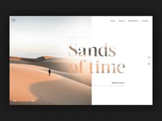 an image of a website page with the words sands of time on it