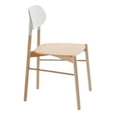 a wooden chair on a white background with no one in it's place to sit