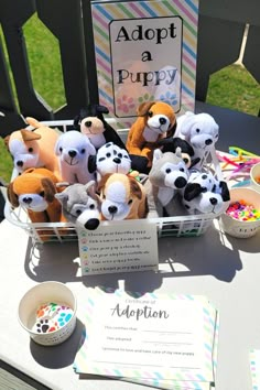 Adopt a puppy birthday party, Adopt A pet birthday party ideas Pet Birthday Party Ideas, Kids Birthday Ideas, Puppy Party Favors, Blues Clues Birthday, Pet Birthday Party, Puppy Birthday Cakes, Blue's Clues Birthday Party, Puppy Birthday Party