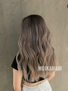 Balayage From Black Hair, Ash Brown Shadow Balayage, Milk Tea Brown Balayage, Ash Balayage On Dark Hair, Milk Tea Balayage, Balyage Hair, Light Brunette Hair, Wavy Hair Overnight, Hair Shadow