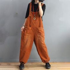 Overalls Aesthetic, Baggy Dungarees, Dungaree Outfit, Baggy Overalls, Red Overalls, Loose Overalls, Shop Street, Overalls Outfit, Corduroy Overalls