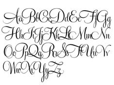 the upper and lower letters are handwritten in cursive style, with black ink