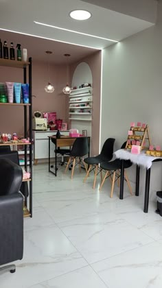 the salon is clean and ready for customers to use