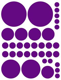 purple circles and dots are arranged on a white background