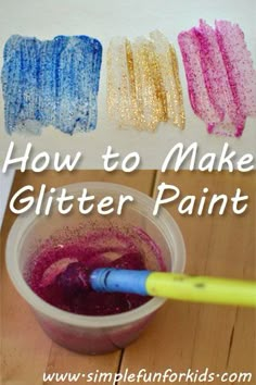 how to make glitter paint for kids