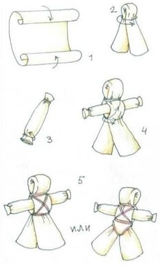 instructions to make an origami doll