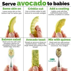 the instructions for how to use an avocado as a garnisher