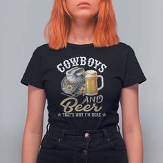 Western T Shirt For Women Cowboys And Beer That's Why I'm Here Funny SayingOur Women T-Shirts are custom-made to order and handcrafted to the highest quality standards. ----Product Details---- 5.3 oz, 100% cotton. Semi-fitted style. 1/2'' rib collar. Taped neck and shoulders. Cap sleeves. Double-needle sleeve and bottom hems. Side seams. Processing time: 1 - 5 business days. Shipping time: 3 - 7 business days. Made in the United States. ----Care Instruction---- Machine wash cold. Non-chlorine: bleach as needed. Tumble dry medium. Do not iron. Do not dry clean. ----Note---- Please refer to the SIZE CHART for accurate sizing, and allow a slight ±1 inch difference due to manual measurement. Colors may slightly vary due to different lighting conditions. The final product's design may slightly Fitted Style, Women T Shirts, T Shirt For Women, Shirt For Women, Cap Sleeves, 1 Inch, Funny Quotes, Beer, Size Chart