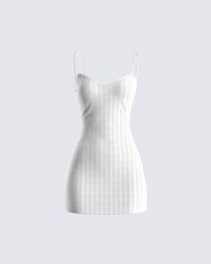 Everyone needs a LWD 😏 Dress it up or dress it down - this white mini dress is a staple for all our baddie's closets. Made from a striped pointelle jersey, and complete with adjustable straps, a lace trim neckline, and mini satin bow detailing at strap join 🤍 White Corset Dress, Really Cute Outfits, Lookbook Outfits, Printed Mini Dress, White Mini Dress, Pretty Dresses, Everyday Outfits, Aesthetic Clothes, Pretty Outfits