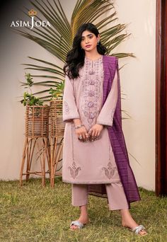 Shirt: Cambric By Pcs: 3 Pcs Trouser: Cambric Dupatta: Organza Color: Purple Fabric composition: 100% cotton Product Details Dive into this embroidered light purple ensemble paired gracefully with a purple dupatta - a triad of elegance that captivates with its rich color. Cotton Dress With Resham Embroidery For Eid, Chanderi Dress With Chikankari Embroidery For Eid, Semi-stitched Chikankari Embroidery Chanderi Dress, Semi-stitched Straight Kurta Dress With Resham Embroidery, Dabka Embellished Jamawar Anarkali Set, Purple Self Design Churidar For Diwali, Eid Dresses With Resham Embroidery, Elegant Jamawar Dress For Navratri, Eid Dresses With Chikankari Embroidery, Semi-stitched