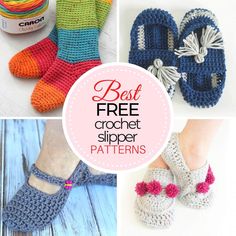 crochet slippers with the words best free crochet slipper patterns