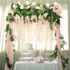 5 Bushes | 44 Artificial Wisteria Vine | Ratta Silk Hanging Flower Garland | Blush / Rose Gold Hanging Wisteria, Wisteria Vine, Garland Wedding Decor, Quince Decorations, Arch Decoration, Hanging Vines, Rose Gold Flower, Hanging Garland, Blush Rose