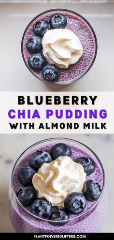 blueberry chia pudding with almond milk