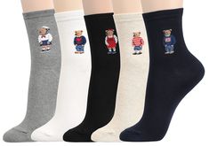 PRICES MAY VARY. Made From combed cotton / polyurethane / spandex Sock size 9-11, fits shoe 6-8.5 / Perfect for a season stock up Trendy and unique designs / Basic Solids as seen in the image Soft and comfortable socks. Machine Wash, Made in Korea Bear Socks, Socks Gifts, Animal Fun, Ankle Socks Women, Comfortable Socks, Winter Socks, Socks For Women, Crazy Socks, Wool Socks