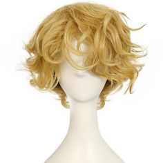 Blonde Wig Curly, Short Curly Blonde Hair, Blonde Short Wig, Short Blonde Wigs, Man Wig, Oc Hair, Wigs For Men, Wig Curly, Wig Blonde