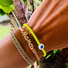 A small evil eye bead on a wax-coated braided bracelet- Each item is handmade and unique, may have slight variations- This item is adjustable- Circumference of Bracelet: 6.25-9"- Please allow 3-5 days for items to ship Handmade Black Evil Eye Bracelet Cheap, Adjustable Spiritual Evil Eye Braided Bracelet, Black Adjustable Evil Eye Bracelet, Adjustable Hand-strung Black Evil Eye Bracelet, Affordable Adjustable Hand-strung Evil Eye Bracelet, Shell Collection, Kids Bracelets, Kids Necklace, Pearl Collection