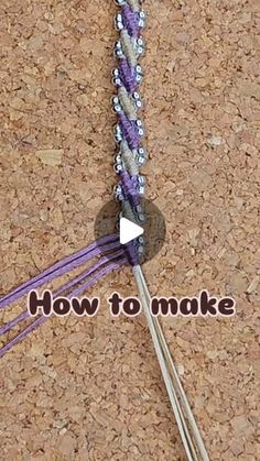 two knitting needles with the words how to make on them