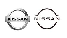 the nissan logo is shown next to an image of a car's emblem on a white background