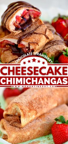 Chocolate Strawberry Cheesecake Chimichangas Sweet Burrito Dessert, Tortilla Deserts, Cream Cheese Chimichangas, Homemade Chimichangas, Dessert For Gathering, Strawberry Taco Dessert, Dessert Tacos Easy, Strawberry Chimichanga Recipes, Easy Mexican Dessert Recipes