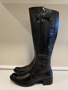 Born Crown ROXIE Black Leather Knee High Tall Riding Boots Women’s Size 6.5 | eBay Womens Boots