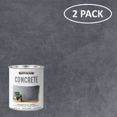 two cans of rustfolmi concrete next to each other on a gray background