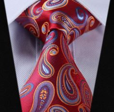 Gentlemen Wear, Paisley Fashion, Paisley Shirt, Paisley Tie, Red Paisley, Dapper Men