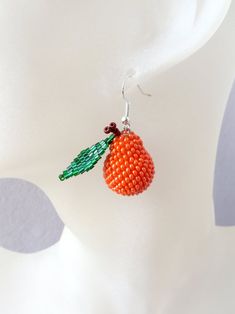 Pear Beaded earrings Orange ball earrings Bon Bon Earrings Les | Etsy Teardrop Earrings Gift, Round Beaded Earrings For Gifts, Round Beaded Earrings As Gift, Handmade Orange Teardrop Earrings For Gift, Orange Beaded Earrings For Parties, Orange Round Beaded Earrings For Party, Round Beaded Earrings With Ear Wire For Gifts, Orange Teardrop Beaded Earrings As Gift, Orange Teardrop Beaded Earrings For Gift