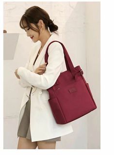 Occasion: Daily Matching Material: Oxford Cloth Suitcase shape: Vertical model in square shape Closure Type: Zipper Fashion Element: Stitching Style: Urban Simplicity Zippers Fashion, Student Backpacks, School Shopping, Canvas Handbags, Bag Canvas, Types Of Bag, Handbags For Men, Bag Shoulder, New Bag