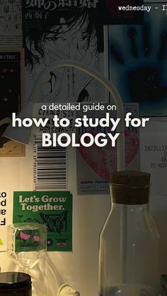 the cover of a detailed guide on how to study for biology, with text overlaid