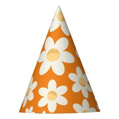 Fun daisy party hats in a retro groovy design esthetic. Design Esthetic, Groovy Design, Daisy Party, Retro Daisy, Boho Party, Groovy Retro, Retro Groovy, Party Hat, Party Hats