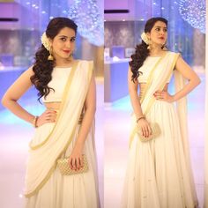 Kerala Half Saree, Lehenga Ideas, Sangeet Ceremony, Raashi Khanna, Lehenga Saree Design