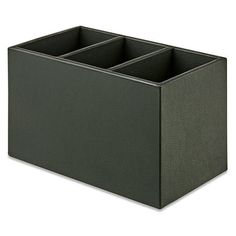 a black box with three compartments in it