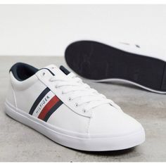 New In A Box Tommy Hilfiger Sneakers. Tommy Hilfiger Men's Essential Stripes Detail Sneaker White Fm0fm03389 Size * Switch Up Your Rotation * Low-Profile Design * Lace-Up Fastening * Padded Tongue And Cuff * Signature Tommy Hilfiger Branding * Durable Rubber Outsole * Moulded Tread Please Let Us Know If You Have Any Questions. We Respond Quickly To All Questions. Tommy Hilfiger Shoes Mens, Tommy Hilfiger White Sneakers, Canvas Sneakers Men, Invincible Comic, Tommy Hilfiger Sneakers, Skater Shoes, Hightop Sneakers, Hilfiger Shoes, Tommy Hilfiger Shoes