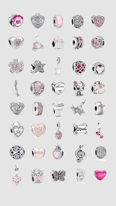 Pandora Charms Pink, Dream Bracelet, Pandora Charm